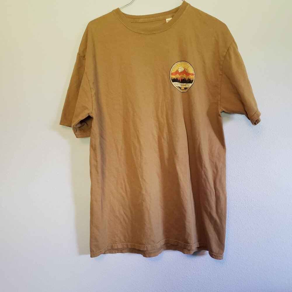 Crested Butte Colorado Short Sleeve Short 100% Cotton Size Medium